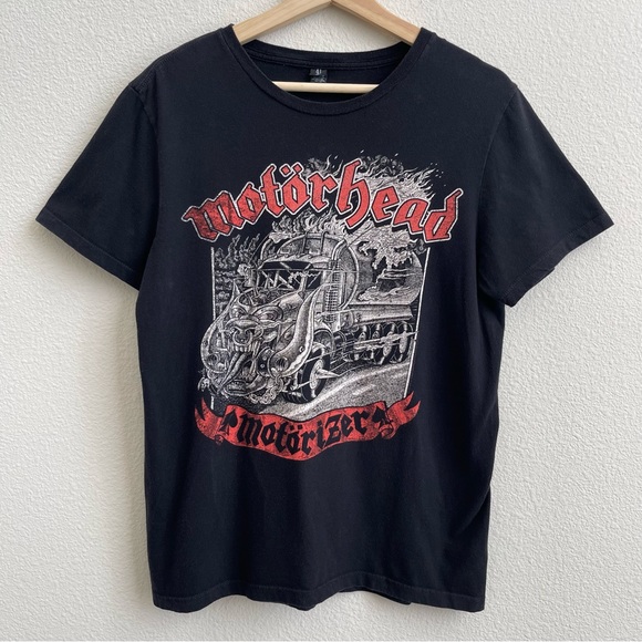 MOTÖRHEAD Black Red Motörizer Demon Semi Truck Short Sleeve Graphic Band Tee - Picture 1 of 8
